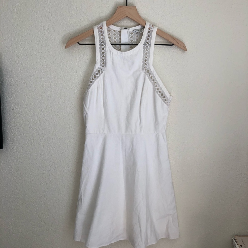 American Eagle White Eyelet Skater Dress